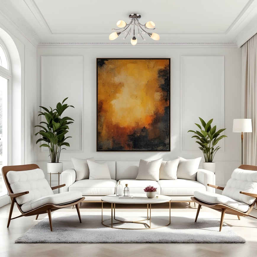 Brilagi - Ytmonterad ljuskrona MEGAPOLIS 5xE14/60W/230V skinande krom