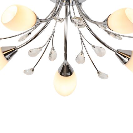 Brilagi - Ytmonterad ljuskrona MEGAPOLIS 5xE14/60W/230V skinande krom