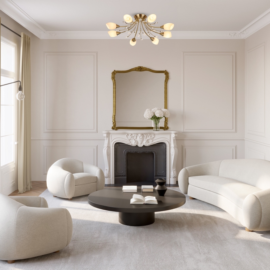 Brilagi - Ytmonterad ljuskrona MEGAPOLIS 8xE14/60W/230V brons