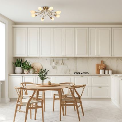 Brilagi - Ytmonterad ljuskrona MEGAPOLIS 8xE14/60W/230V brons