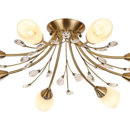 Brilagi - Ytmonterad ljuskrona MEGAPOLIS 8xE14/60W/230V brons