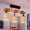 BRILAGI - Ytmonterad ljuskrona NUBILA 3xE27/60W/230V furu/ljusbrun