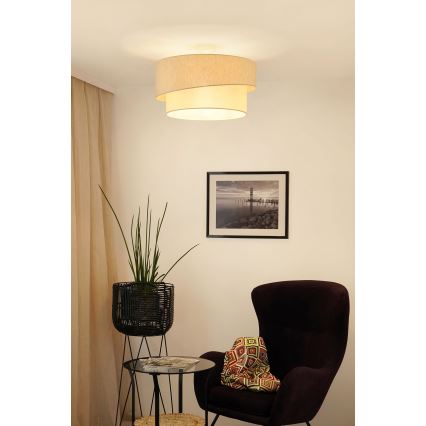 Brilagi - Ytmonterad ljuskrona SHINE 1xE27/15W/230V diameter 50 cm grädde