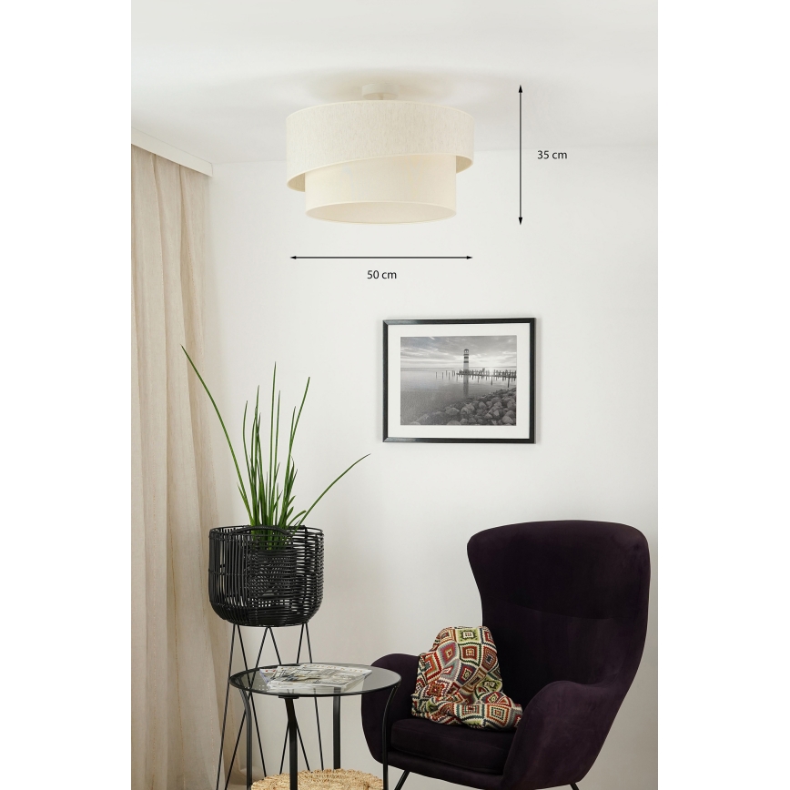 Brilagi - Ytmonterad ljuskrona SHINE 1xE27/15W/230V diameter 50 cm grädde