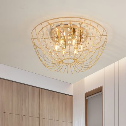 Brilagi - Ytmonterad ljuskrona VASTERAS 6xE14/40W/230V Ø 60 cm