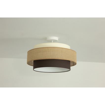 Brilagi - Ytmonterad plafondlampa RESNA 1xE27/60W/230V Ø 40 cm beige/svart