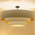 Brilagi - Ytmonterad takkrona LUNETA 3xE27/60W/230V Ø 80 cm krämvit/guld