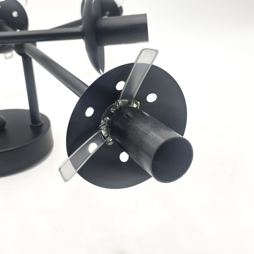 Brilagi - Ytmonterad takkrona MALIVA 6xE14/15W/230V svart/rökfärgad