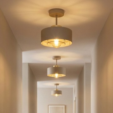 Brilagi - Ytmonterad taklampa 1xE27/60W/230V beige/guld