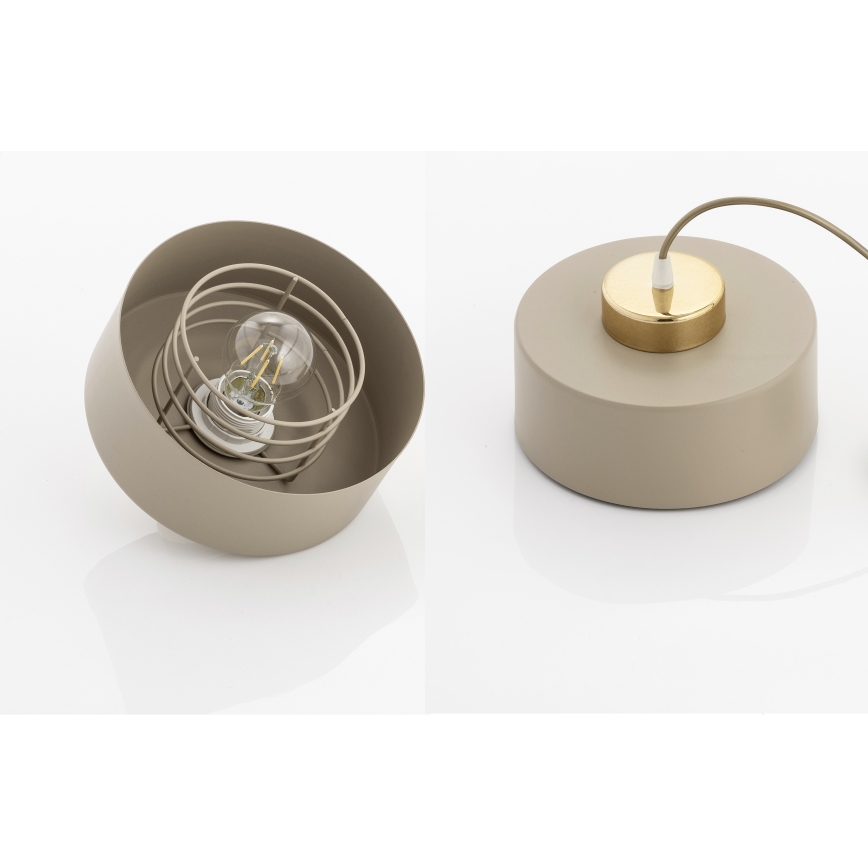 Brilagi - Ytmonterad taklampa 1xE27/60W/230V beige/guld