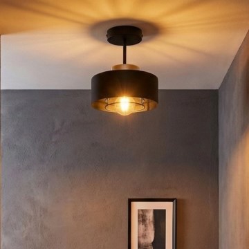 Brilagi - Ytmonterad taklampa 1xE27/60W/230V svart/guld