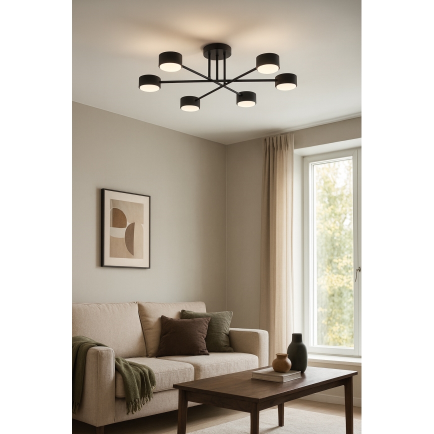 Brilagi - Ytmonterad taklampa 6xGX53/12W/230V svart