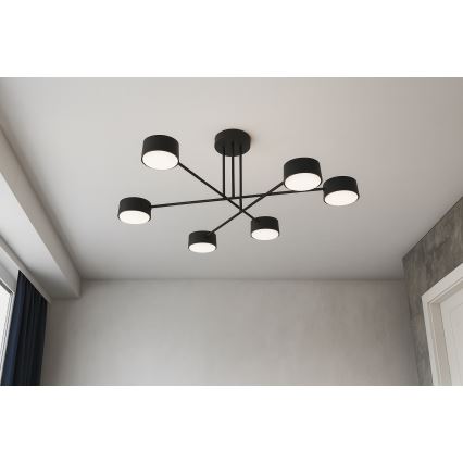 Brilagi - Ytmonterad taklampa 6xGX53/12W/230V svart
