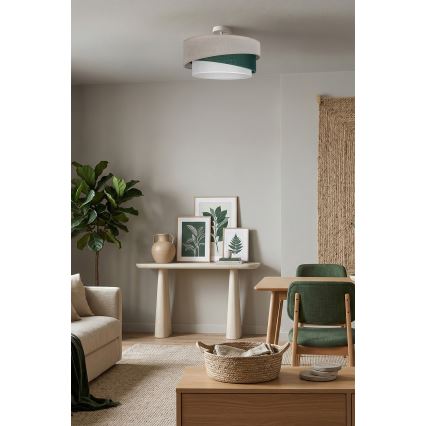 Brilagi - Ytmonterad taklampa ARROW 1xE27/60W/230V Ø45 cm beige/grön/vit