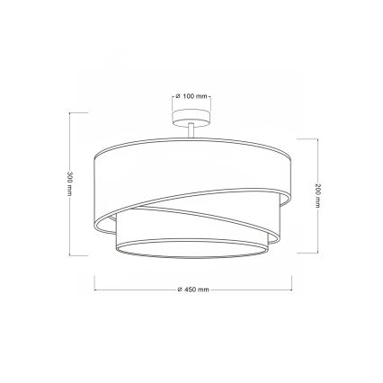 Brilagi - Ytmonterad taklampa ARROW 1xE27/60W/230V Ø45 cm beige/grön/vit