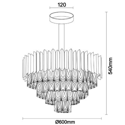 Brilagi - Ytmonterad taklampa CARLOS 9xE14/40W/230V diam. 60 cm