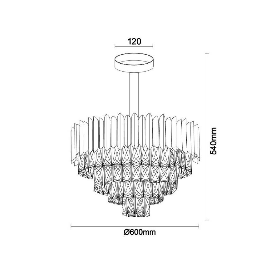 Brilagi - Ytmonterad taklampa CARLOS 9xE14/40W/230V diam. 60 cm