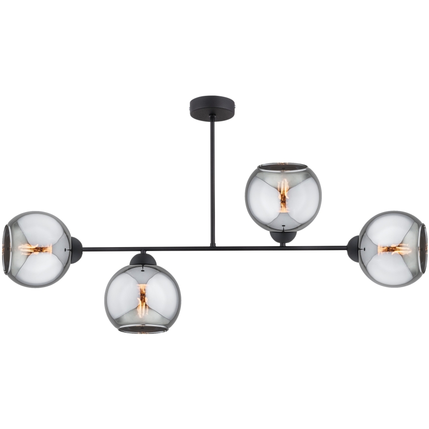 BRILAGI - Ytmonterad taklampa DIOR 4xE27/60W/230V svart/rökgrå