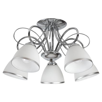 Brilagi - Ytmonterad taklampa FRED 5xE27/60W/230V Ø 59 cm polerad krom