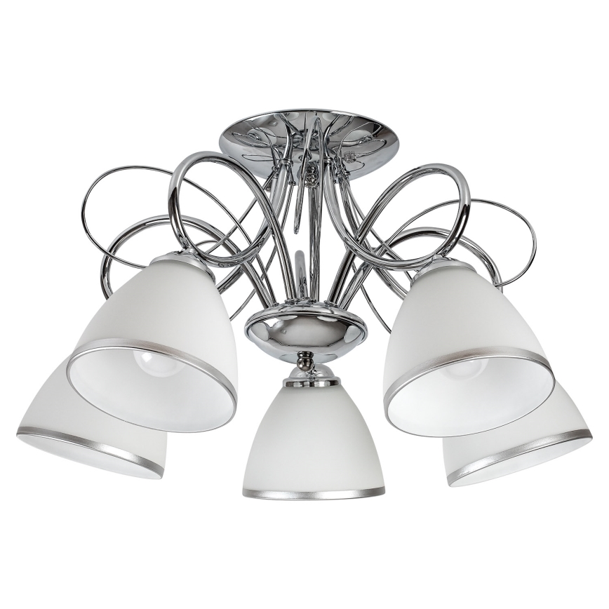 Brilagi - Ytmonterad taklampa FRED 5xE27/60W/230V Ø 59 cm polerad krom