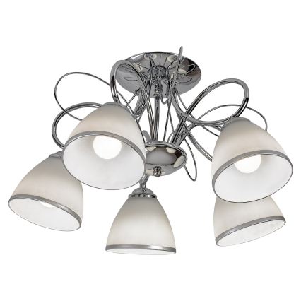 Brilagi - Ytmonterad taklampa FRED 5xE27/60W/230V Ø 59 cm polerad krom