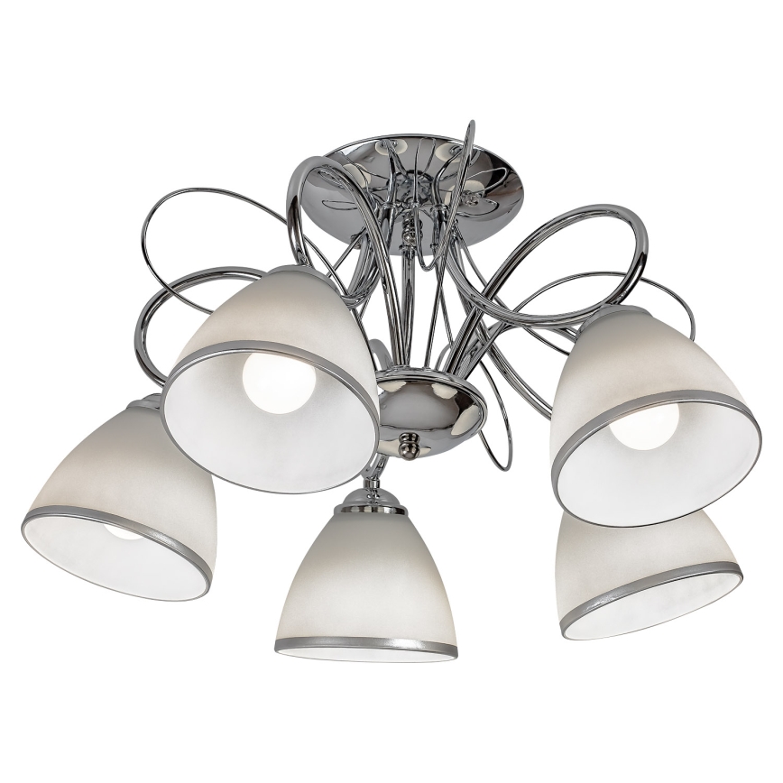Brilagi - Ytmonterad taklampa FRED 5xE27/60W/230V Ø 59 cm polerad krom