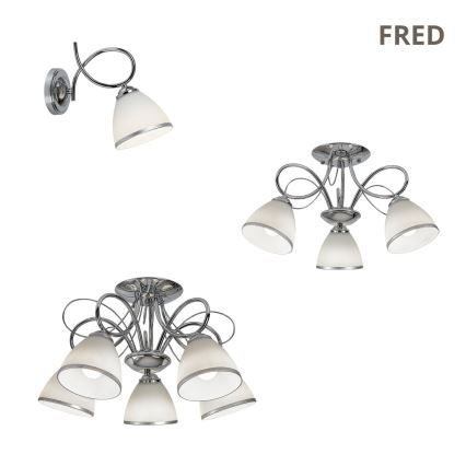 Brilagi - Ytmonterad taklampa FRED 5xE27/60W/230V Ø 59 cm polerad krom