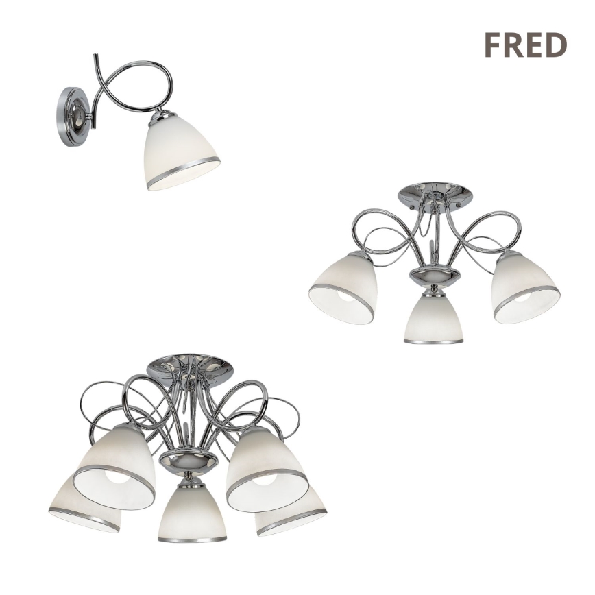 Brilagi - Ytmonterad taklampa FRED 5xE27/60W/230V Ø 59 cm polerad krom