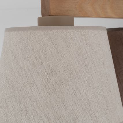 Brilagi - Ytmonterad taklampa LATTE 3xE27/15W/230V furu/mix