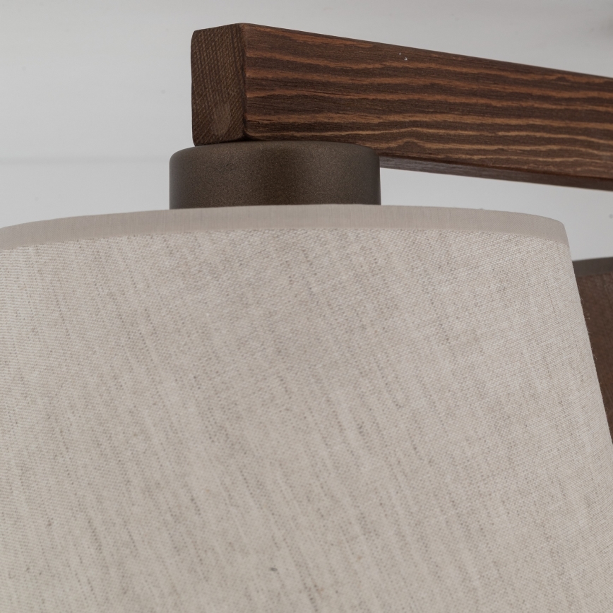 Brilagi - Ytmonterad taklampa LATTE 3xE27/15W/230V furu/vit