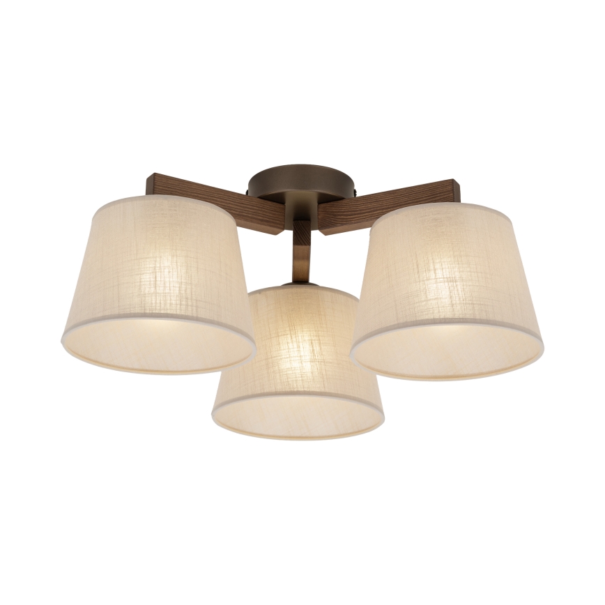 Brilagi - Ytmonterad taklampa LATTE 3xE27/15W/230V tall/beige