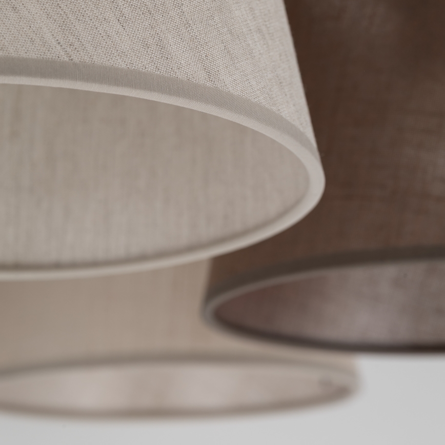 Brilagi - Ytmonterad taklampa LATTE 5xE27/15W/230V furu/mix