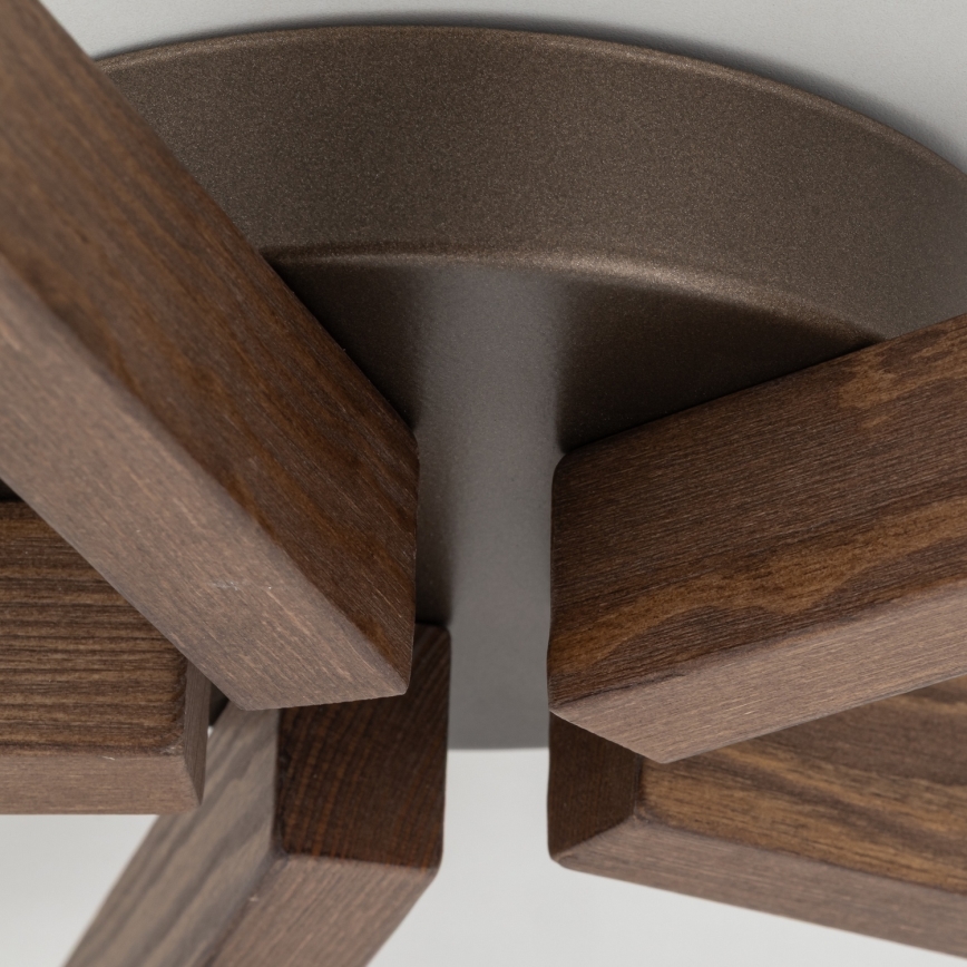 Brilagi - Ytmonterad taklampa LATTE 5xE27/15W/230V furu/mix