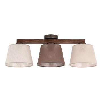 Brilagi - Ytmonterad taklampa LATTE SABIA 3xE27/15W/230V furu/mix