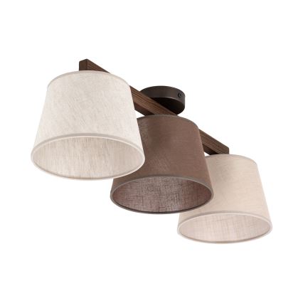 Brilagi - Ytmonterad taklampa LATTE SABIA 3xE27/15W/230V furu/mix