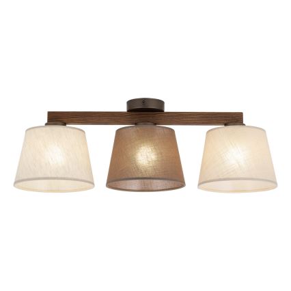 Brilagi - Ytmonterad taklampa LATTE SABIA 3xE27/15W/230V furu/mix