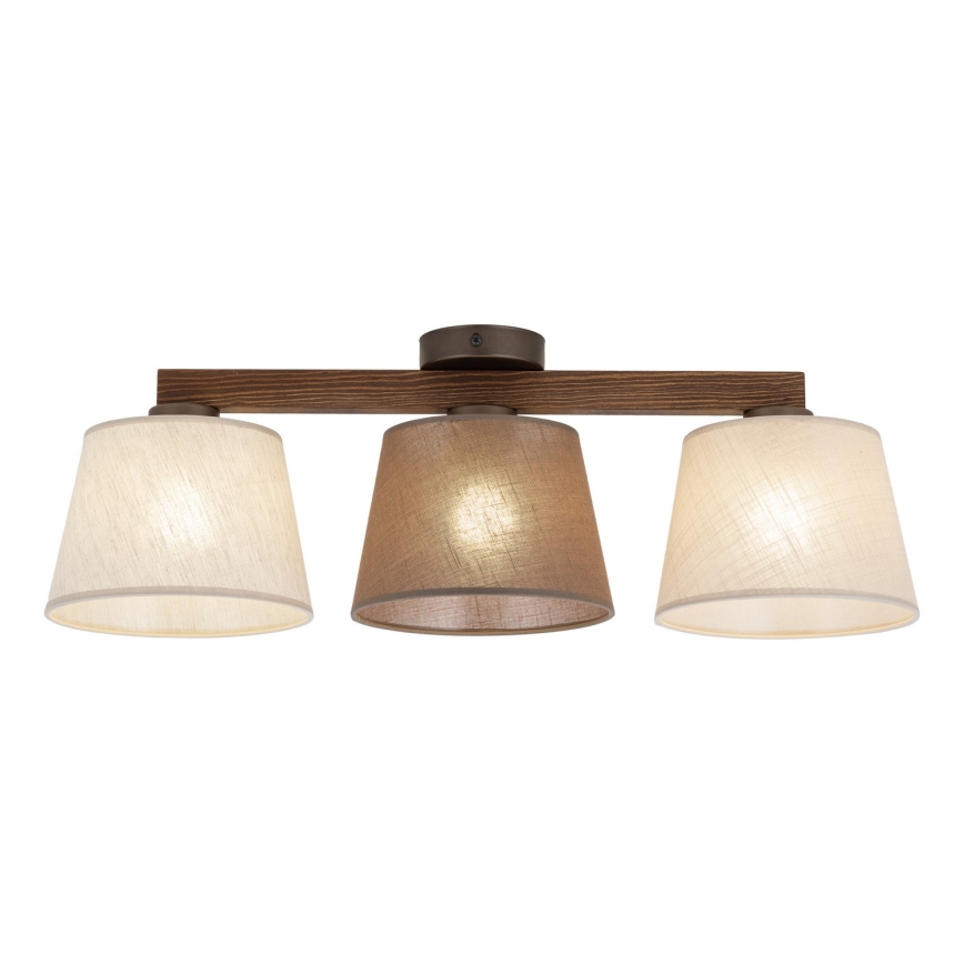 Brilagi - Ytmonterad taklampa LATTE SABIA 3xE27/15W/230V furu/mix