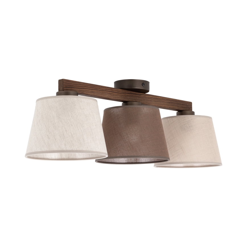 Brilagi - Ytmonterad taklampa LATTE SABIA 3xE27/15W/230V furu/mix