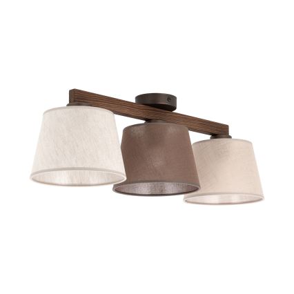 Brilagi - Ytmonterad taklampa LATTE SABIA 3xE27/15W/230V furu/mix