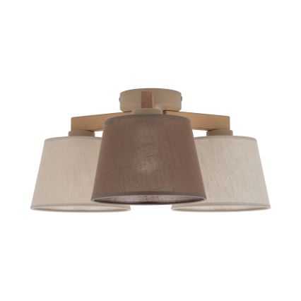 Brilagi - Ytmonterad taklampa LATTE SABIA 3xE27/15W/230V furu/mix