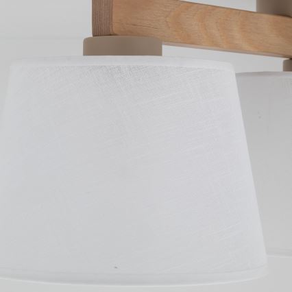 Brilagi - Ytmonterad taklampa LATTE SABIA 3xE27/15W/230V furu/vit