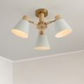 BRILAGI - Ytmonterad taklampa LUND WOOD 3xE27/40W/230V Ø 50 cm, trä