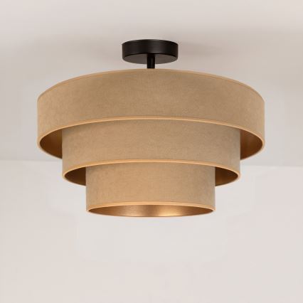 Brilagi - Ytmonterad taklampa LUNETA 1xE27/60W/230V Ø 40 cm beige/guld