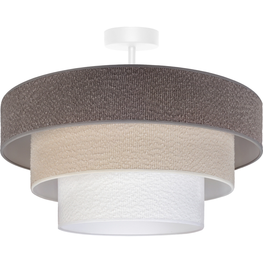 Brilagi - Ytmonterad taklampa LUNETA 1xE27/60W/230V Ø 40 cm grå/krämvit/vit