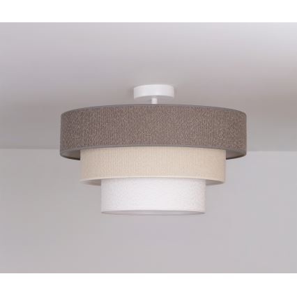 Brilagi - Ytmonterad taklampa LUNETA 1xE27/60W/230V Ø 40 cm grå/krämvit/vit