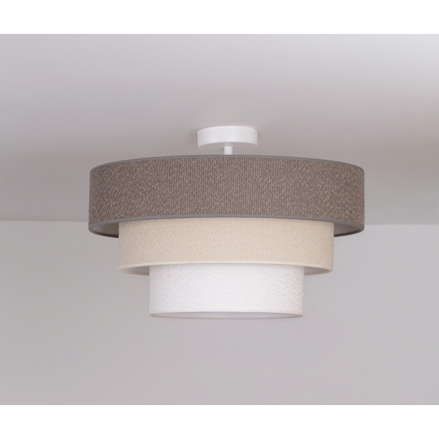 Brilagi - Ytmonterad taklampa LUNETA 1xE27/60W/230V Ø 40 cm grå/krämvit/vit