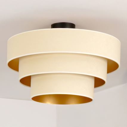 Brilagi - Ytmonterad taklampa LUNETA 1xE27/60W/230V Ø 40 cm, krämvit/guld