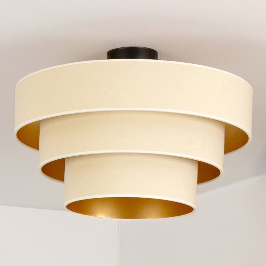 Brilagi - Ytmonterad taklampa LUNETA 1xE27/60W/230V Ø 40 cm, krämvit/guld