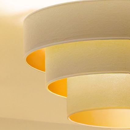 Brilagi - Ytmonterad taklampa LUNETA 1xE27/60W/230V Ø 40 cm, krämvit/guld