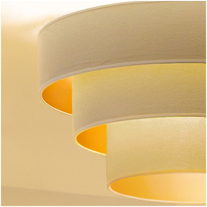 Brilagi - Ytmonterad taklampa LUNETA 1xE27/60W/230V Ø 40 cm, krämvit/guld